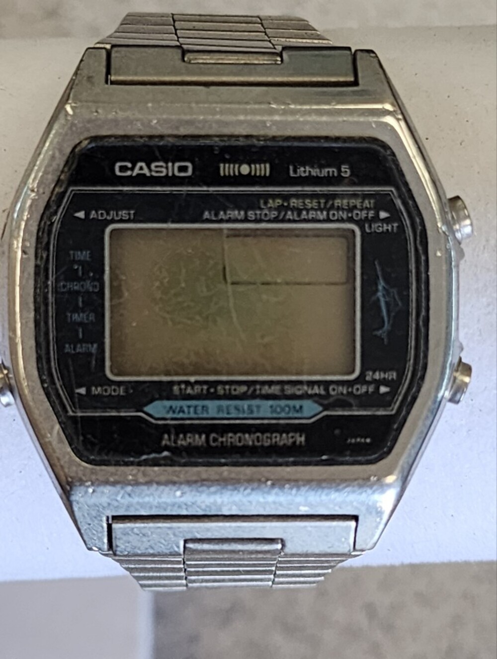 Vintage Casio Marlin H101 Lithium 5 Digital Watch Module 106 Japan